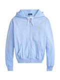 RALPH LAUREN WOMEN Lightweight Fleece Full Zip Hoodie Baby Blue