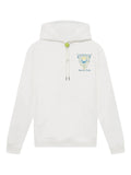 CASABLANCA Tennis Club Icon Hooded Sweatshirt White