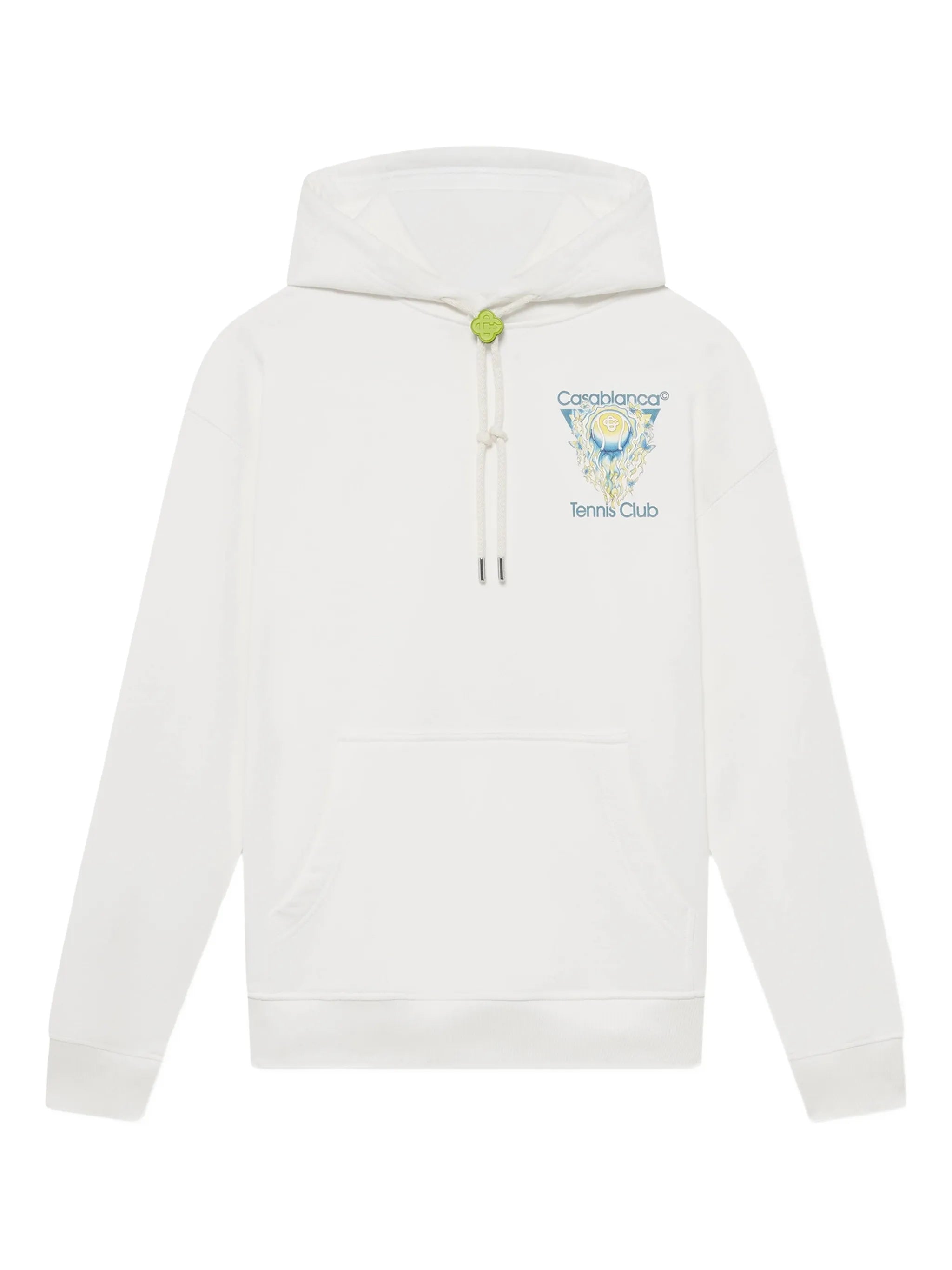 CASABLANCA Tennis Club Icon Hooded Sweatshirt White