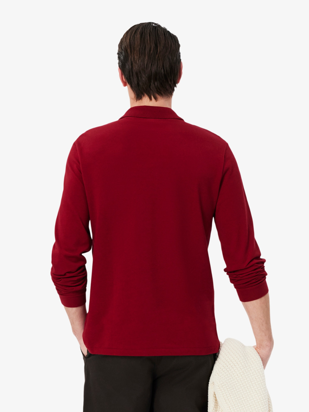 LACOSTE Classic Fit Long Sleeved L.13.12 Polo Shirt Bordeaux Red