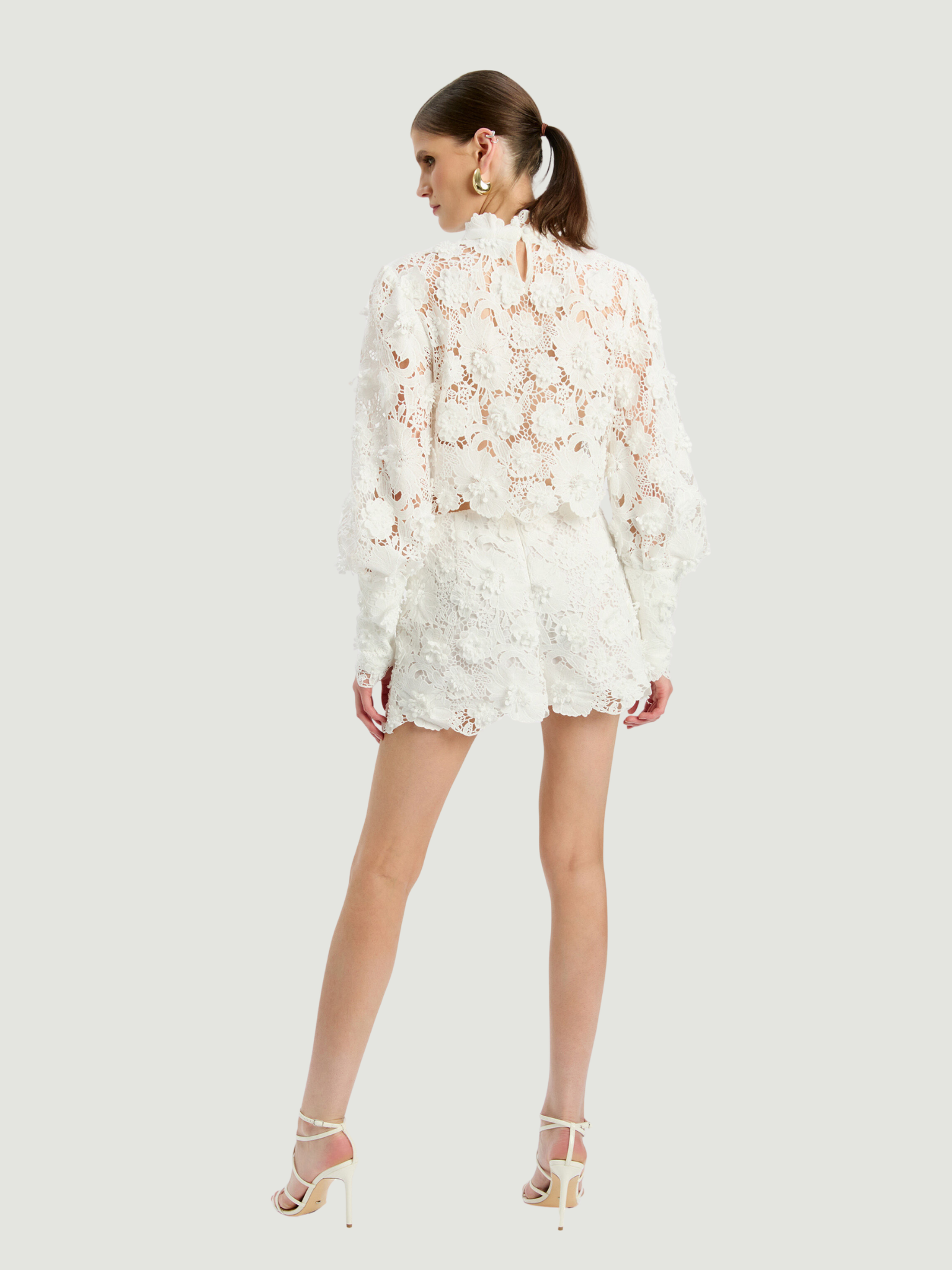 BARDOT WOMEN Lace Georgia Top Ivory