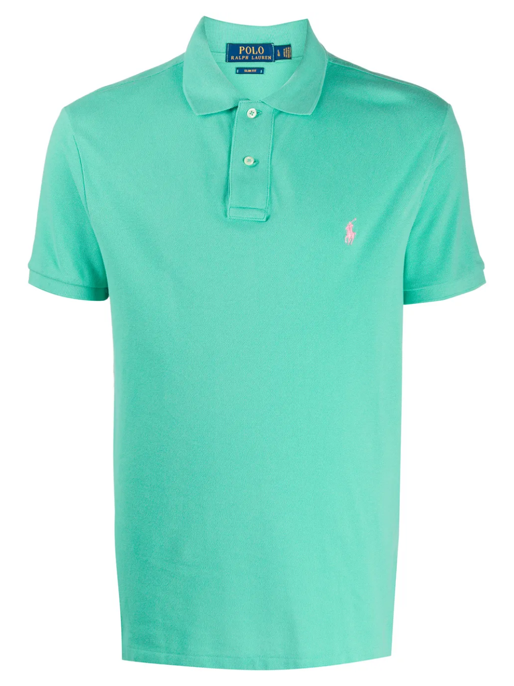 RALPH LAUREN Slim Fit Mesh Polo Shirt Sunset Green