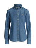 RALPH LAUREN WOMEN Slim Fit Denim Shirt Merced Wash