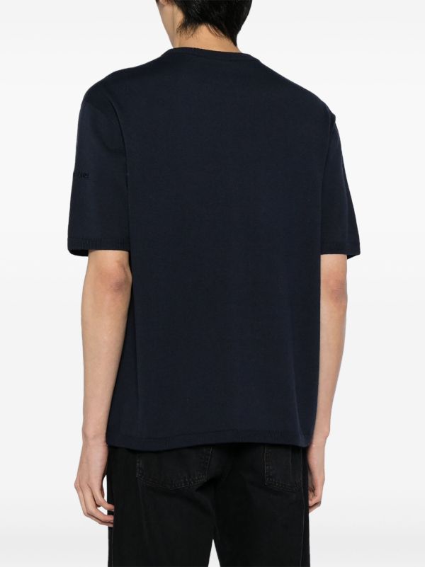 ALPHA TAURI Herren Knitted T-Shirt Navy