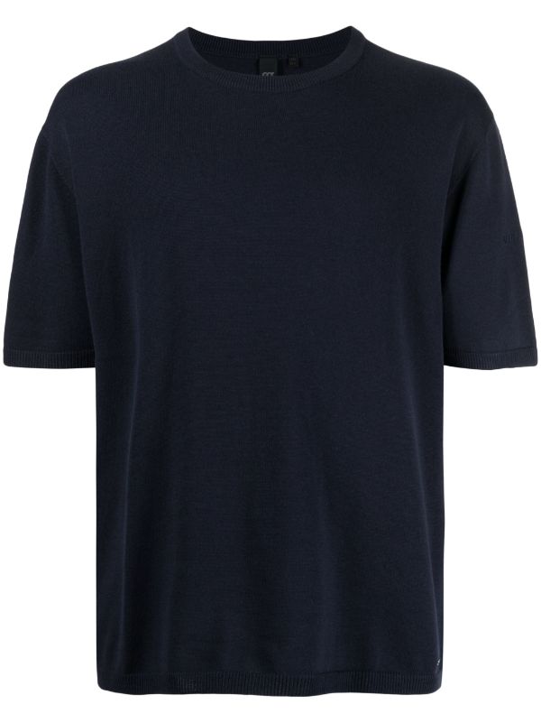 ALPHA TAURI Herren Knitted T-Shirt Navy