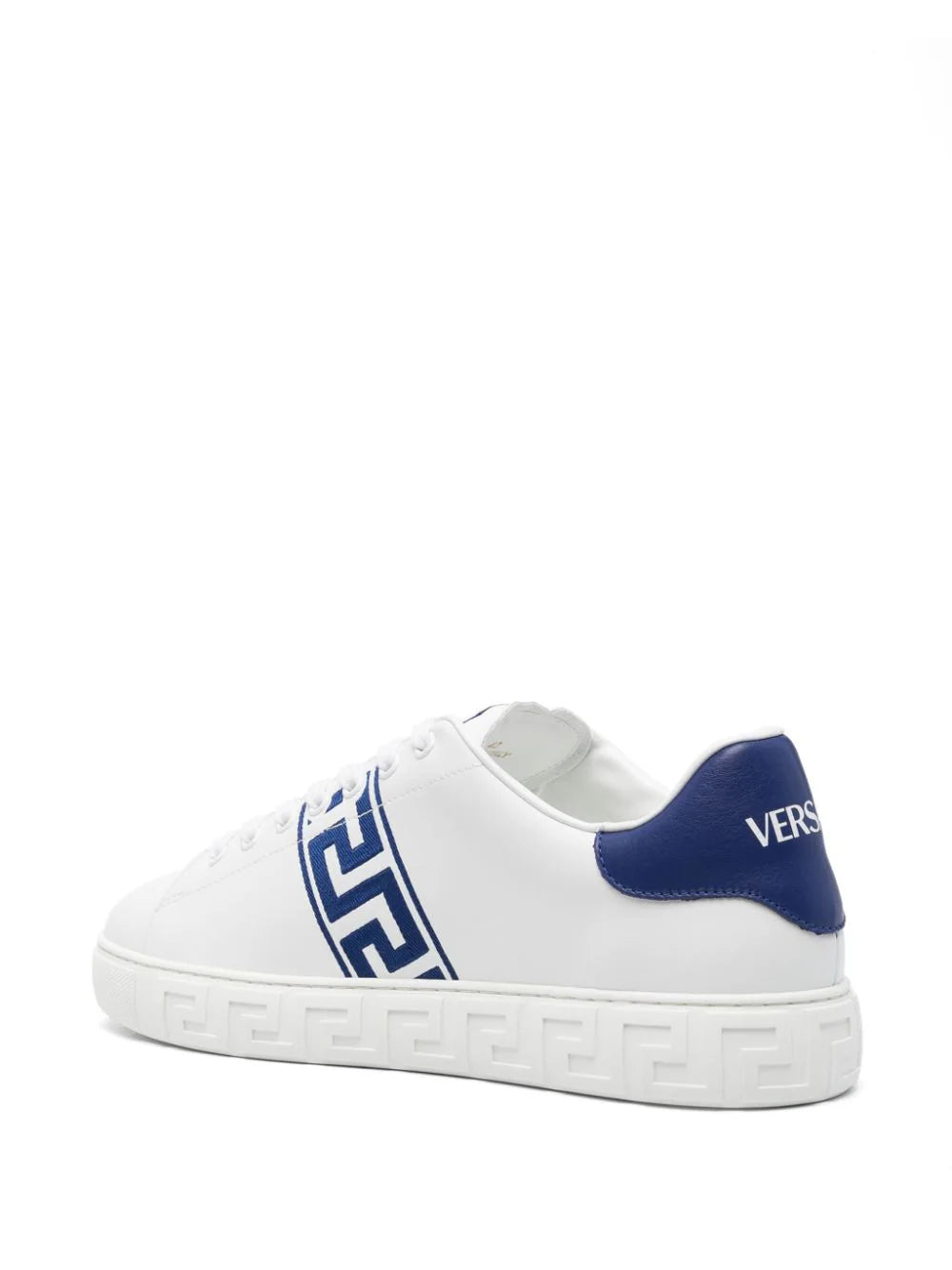 Versace Greca-embroidery leather sneakers