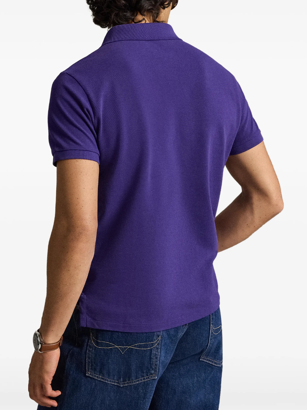 RALPH LAUREN The Iconic Custom Slim Fit Mesh Polo Medieval Purple
