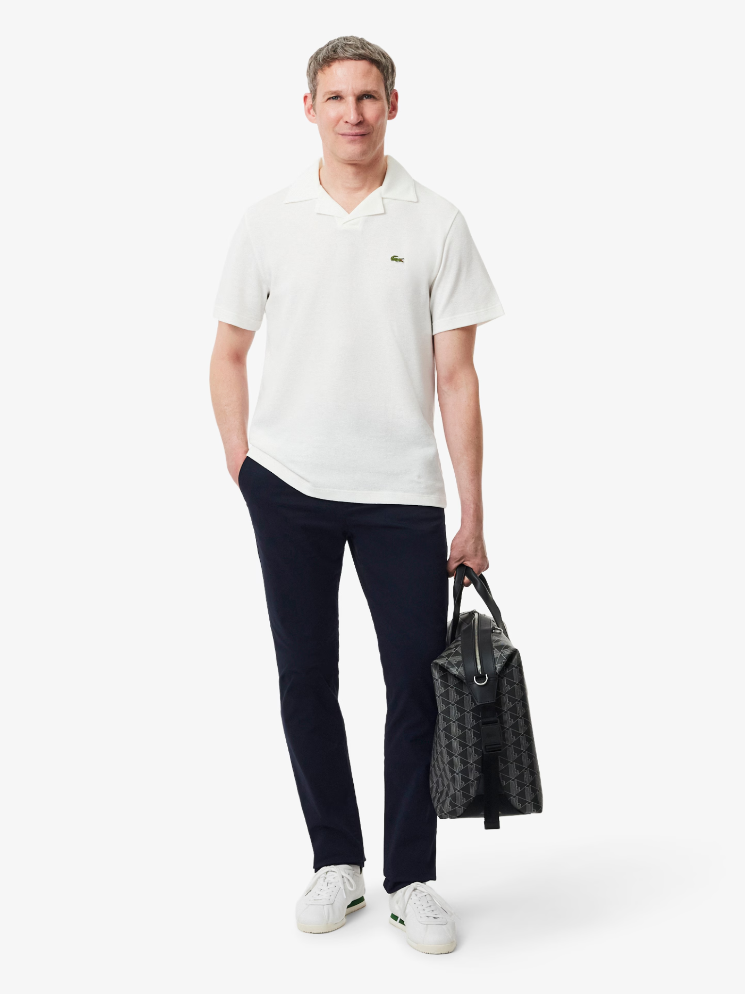 LACOSTE Slim Fit Stretch Twill Chino Pants Navy Blue
