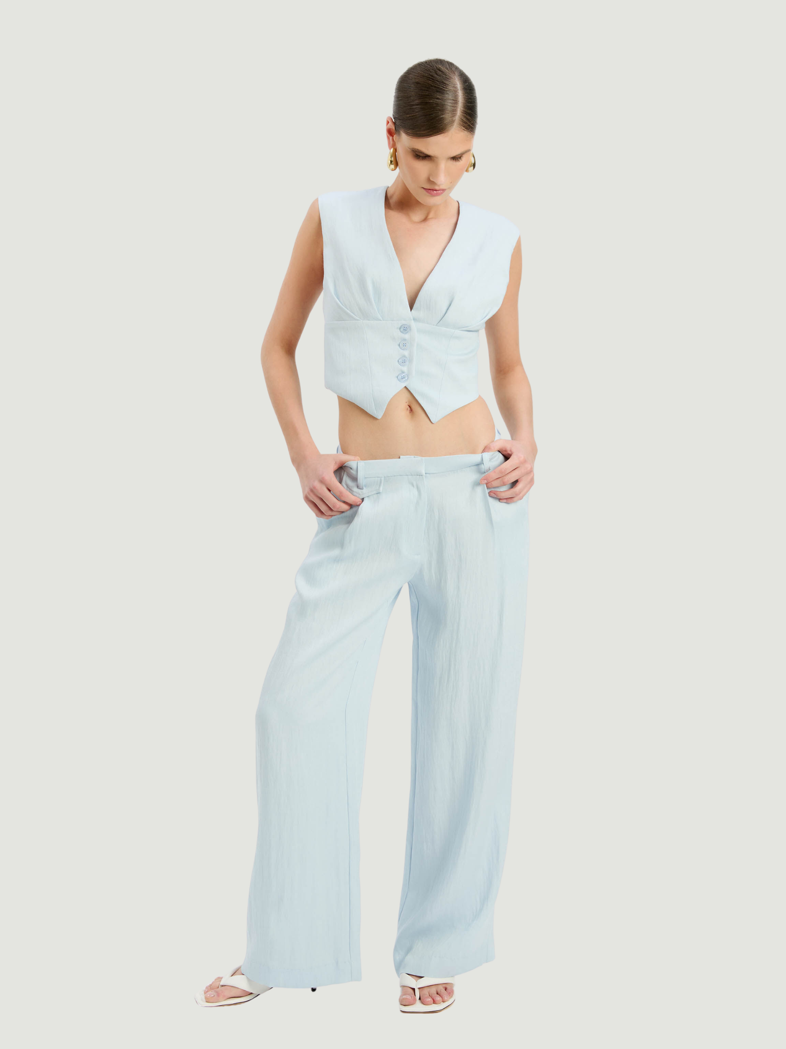 BARDOT WOMEN Geordy Vest Top Soft Blue