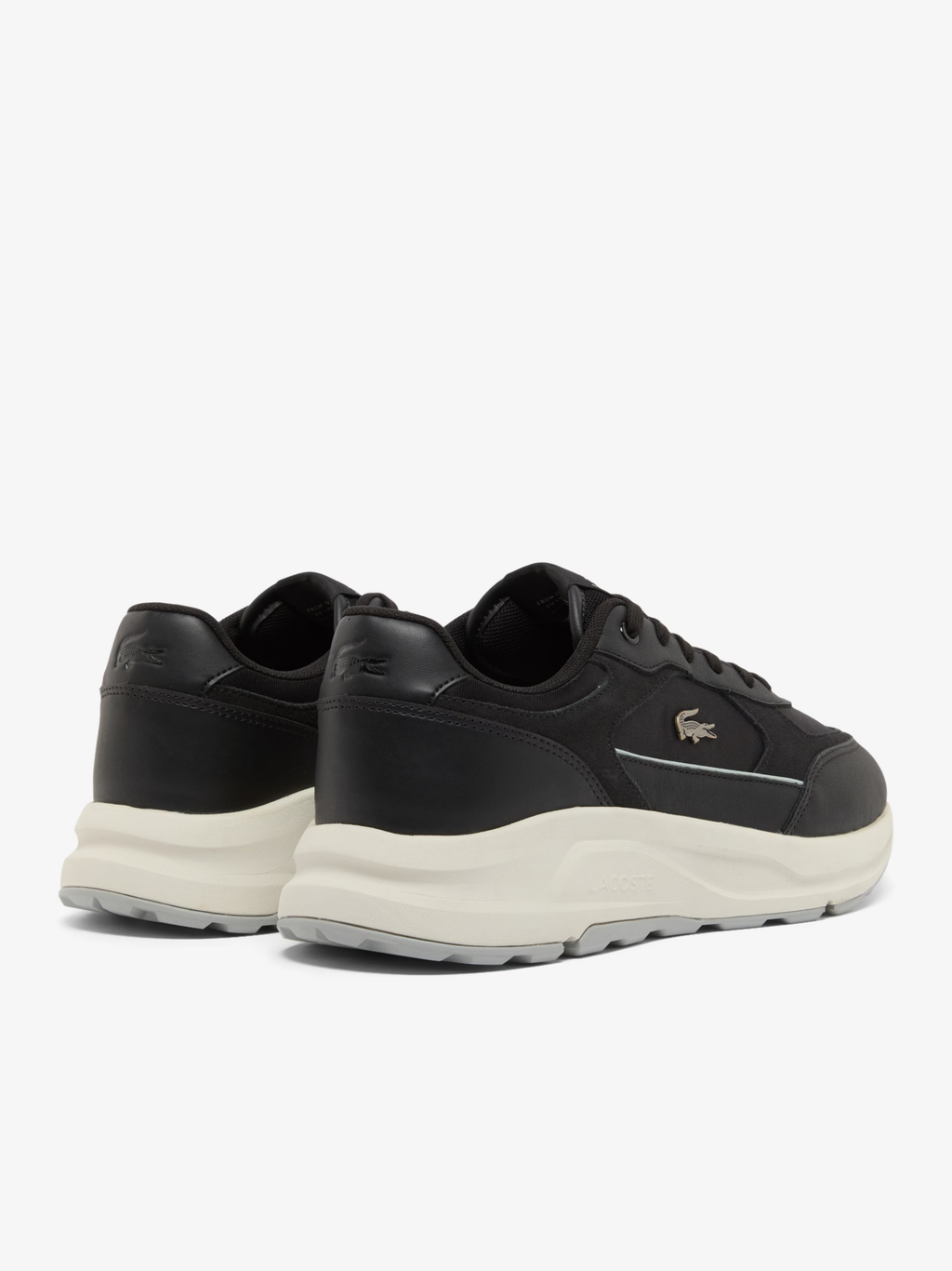LACOSTE Run Set Suede Sneakers Black/Off White