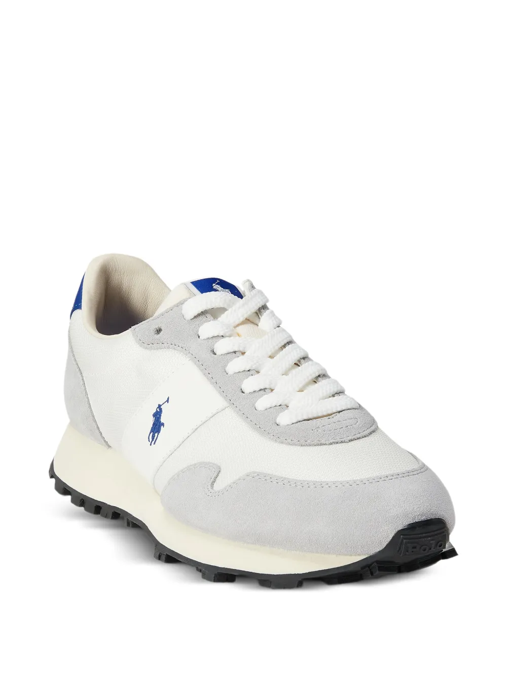 RALPH LAUREN PRL Trail 125 Suede-Mesh Sneakers Grey/Royal