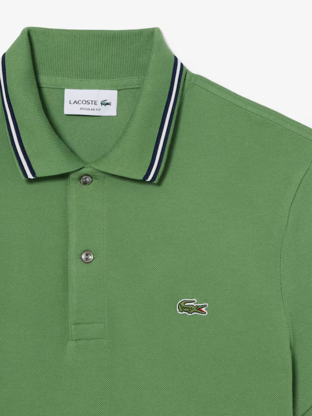 LACOSTE Regular Fit Trim Accent L.12.12 Polo Shirt Lime Green