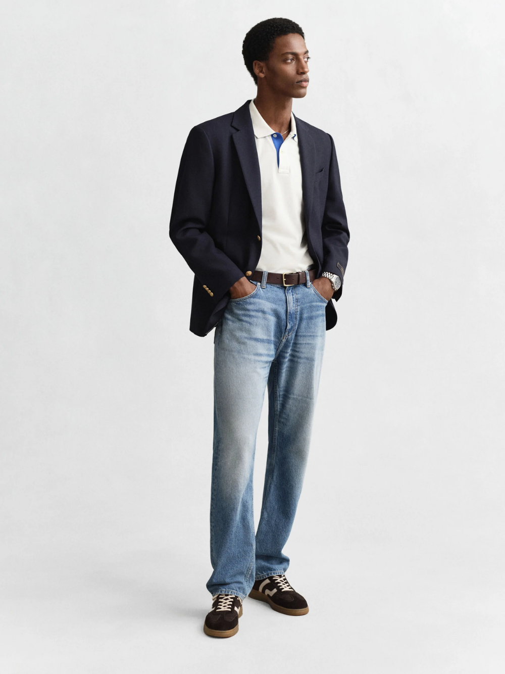 GANT Contrast Piqué Polo Shirt Eggshell