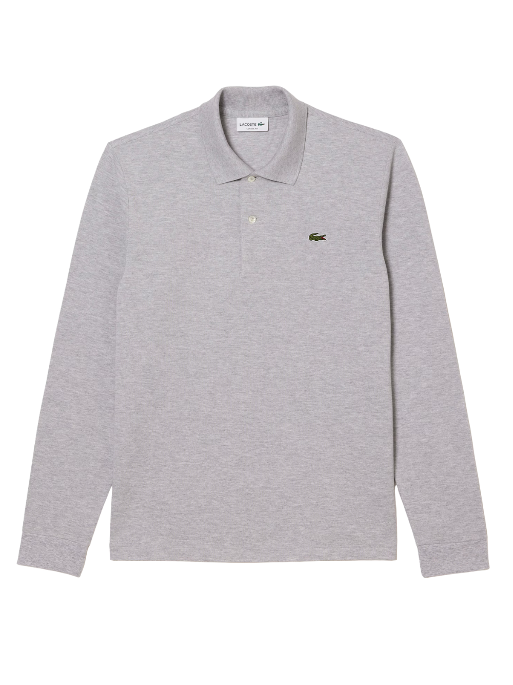LACOSTE Classic Fit Long Sleeved L.12.12 Polo Shirt Grey