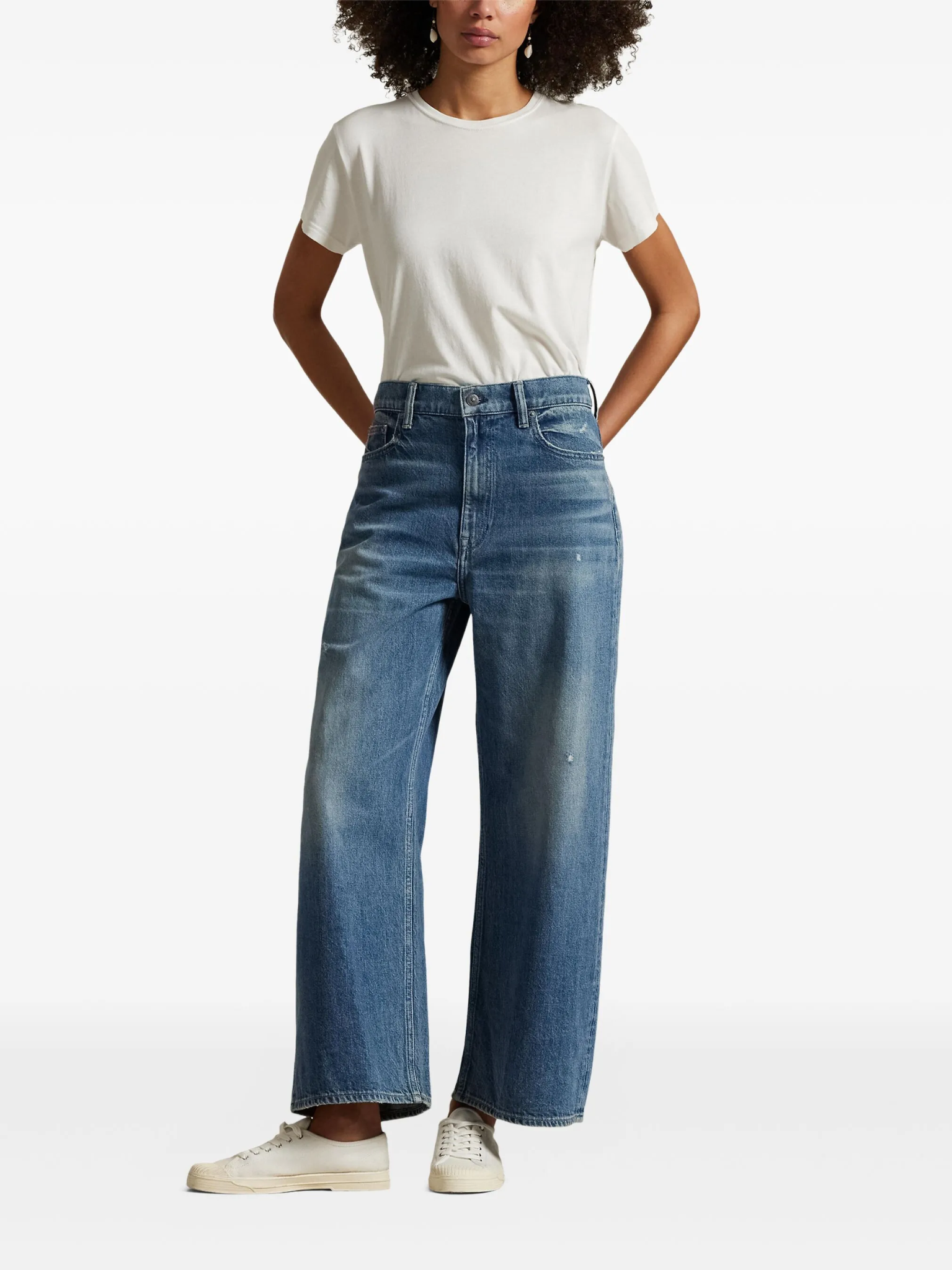 RALPH LAUREN WOMEN Classic Shrunken Fit Jersey Tee White