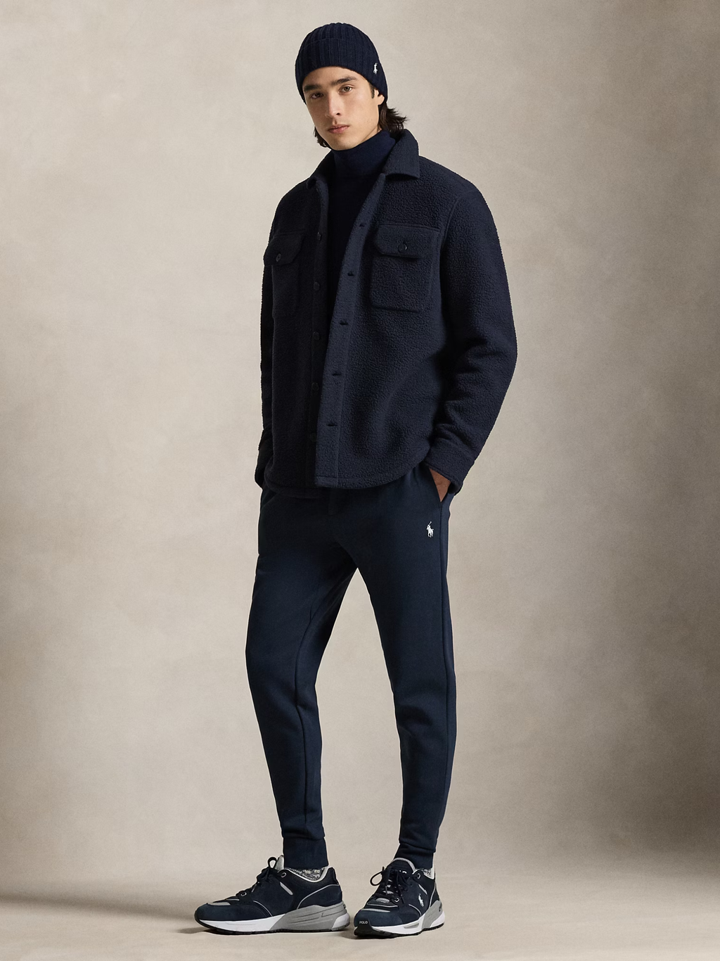 RALPH LAUREN Double-Knit Jogging Bottoms Aviator Navy