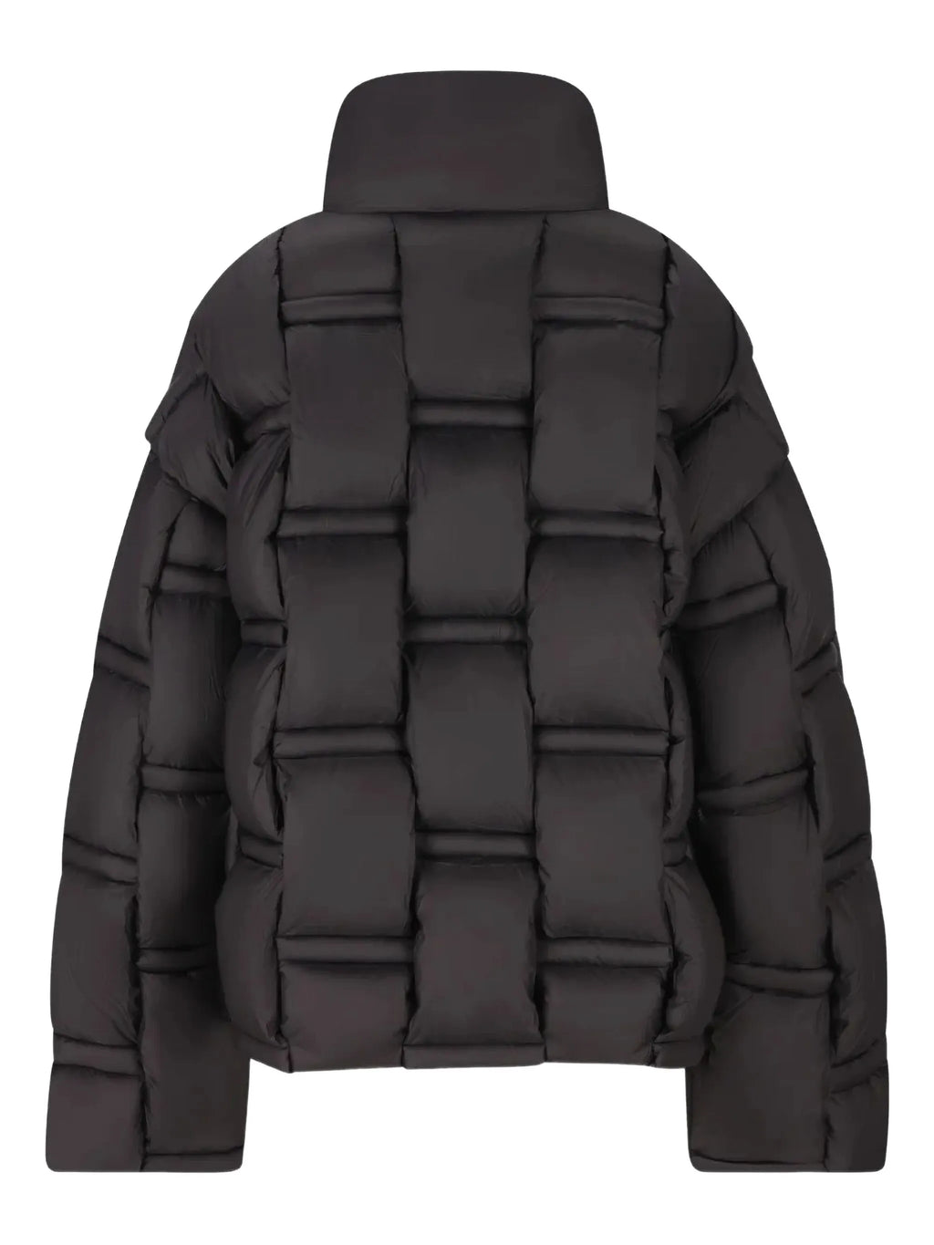 RAXXY 3D Down-Filled Angular Puffer Geometric Padded Jacket Black