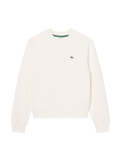 LACOSTE WOMEN Relaxed Fit Fleece Crew Neck Sweatshirt White