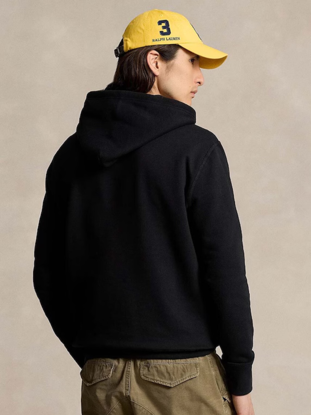 RALPH LAUREN The RL Fleece Hoodie Polo Black
