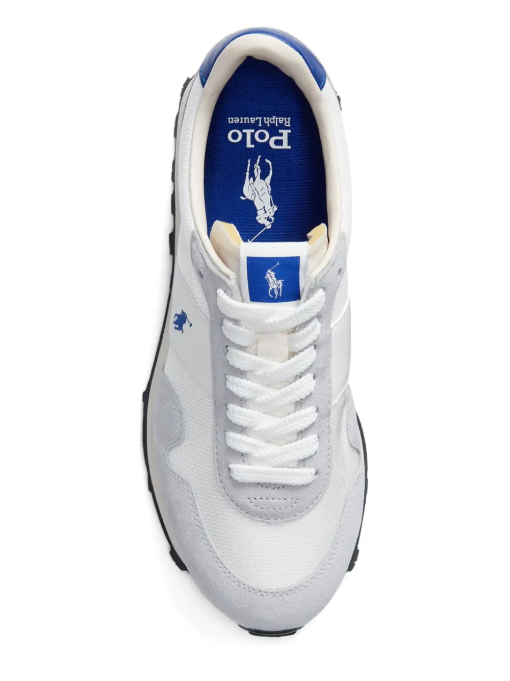 RALPH LAUREN PRL Trail 125 Suede-Mesh Sneakers Grey/Royal