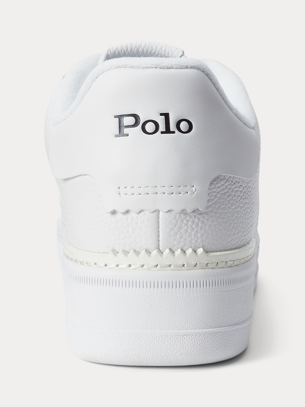 RALPH LAUREN Masters Court Leather Sneakers White/White/Black