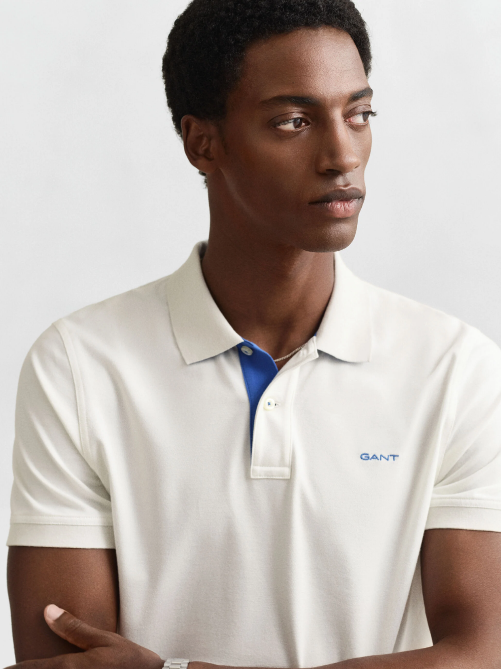 GANT Contrast Piqué Polo Shirt Eggshell