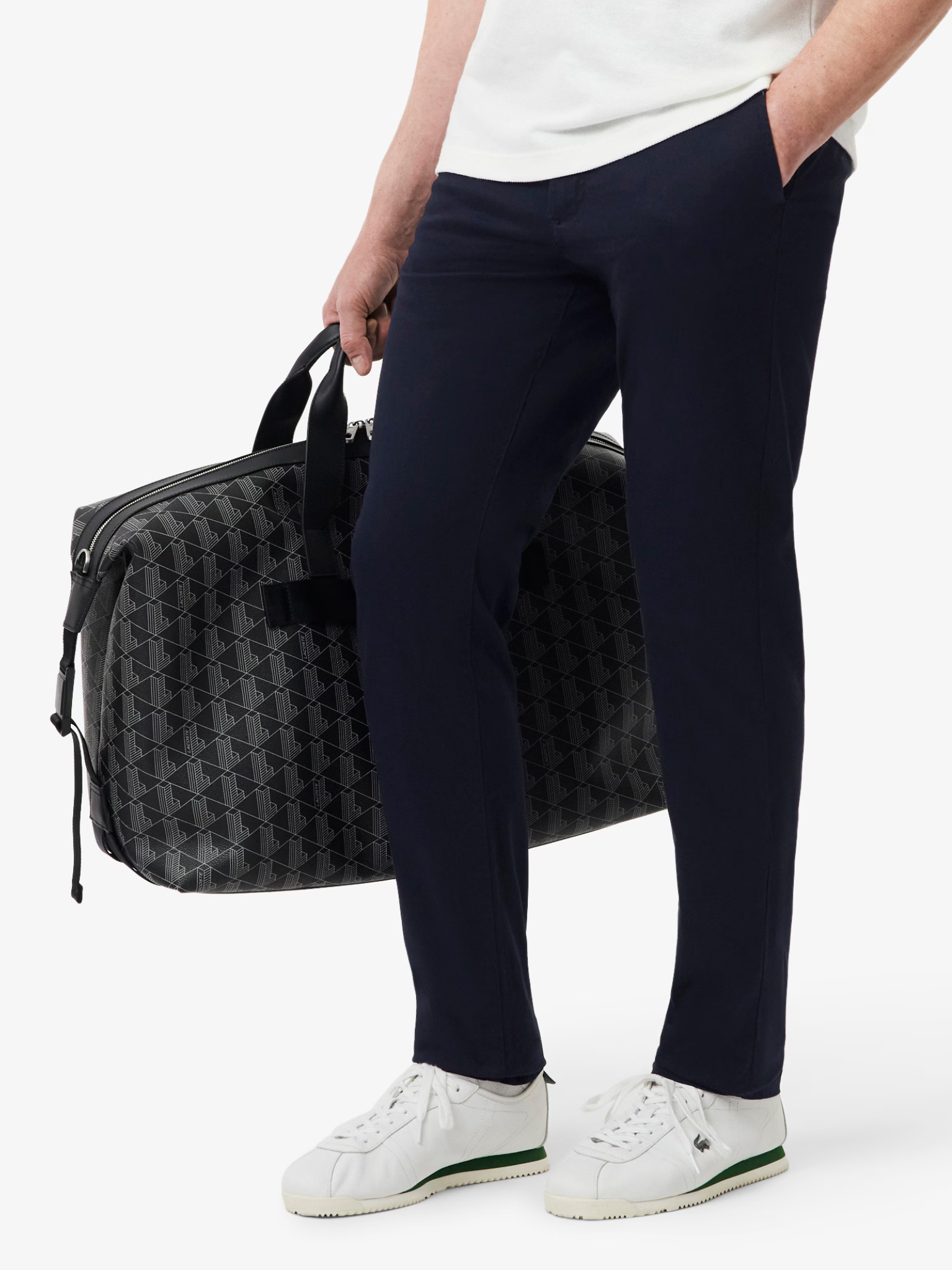 LACOSTE Slim Fit Stretch Twill Chino Pants Navy Blue