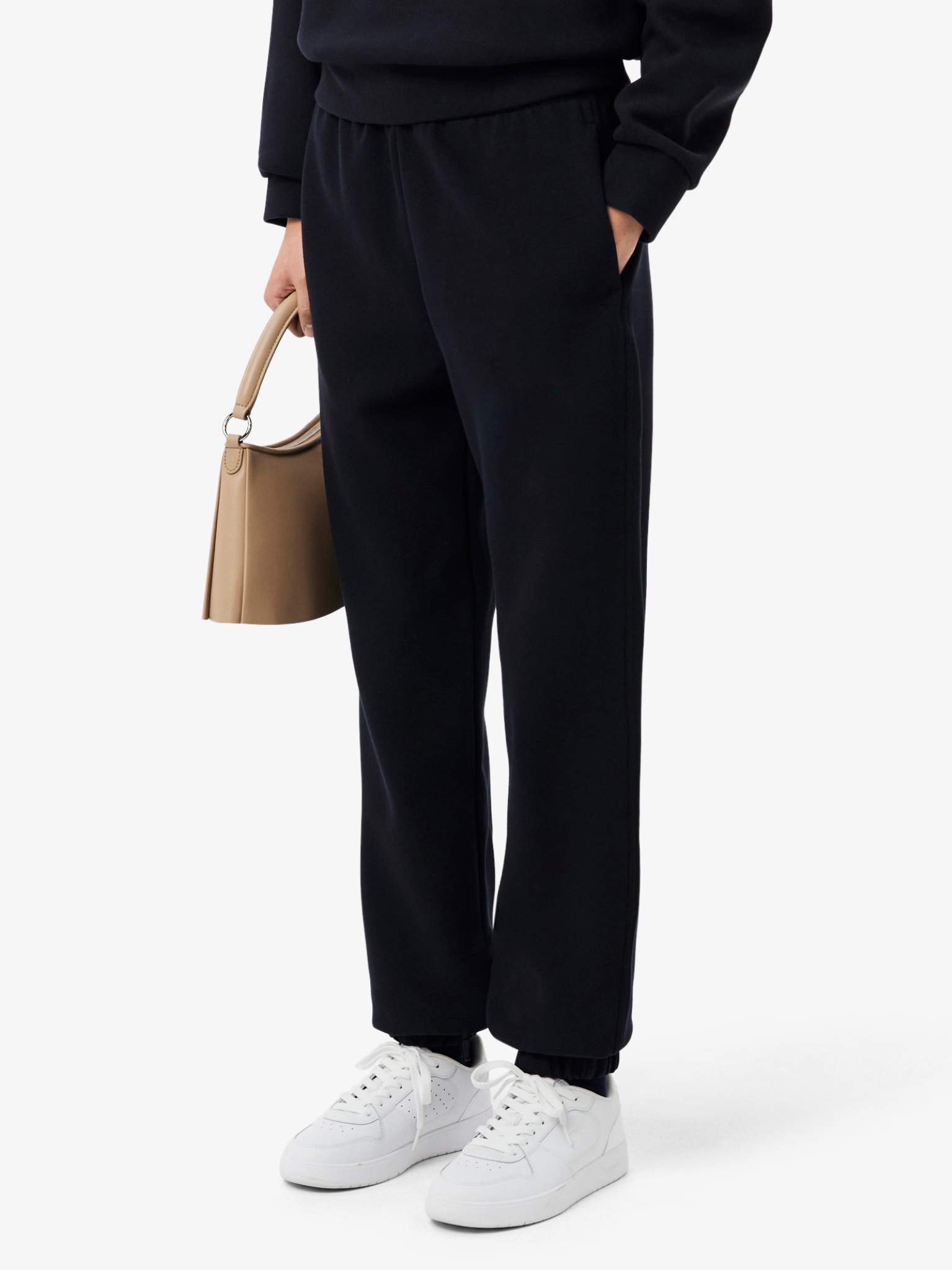 LACOSTE WOMEN Piqué Sweatpants Navy Blue