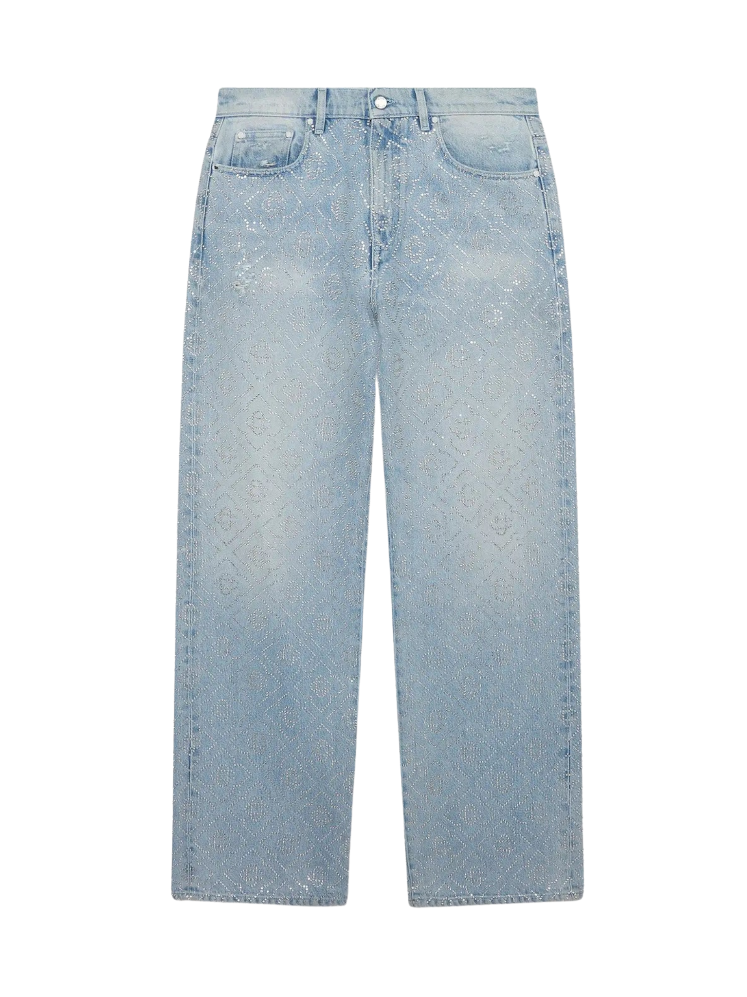 CASABLANCA WOMEN Hotfix Baggy Jeans Light Wash