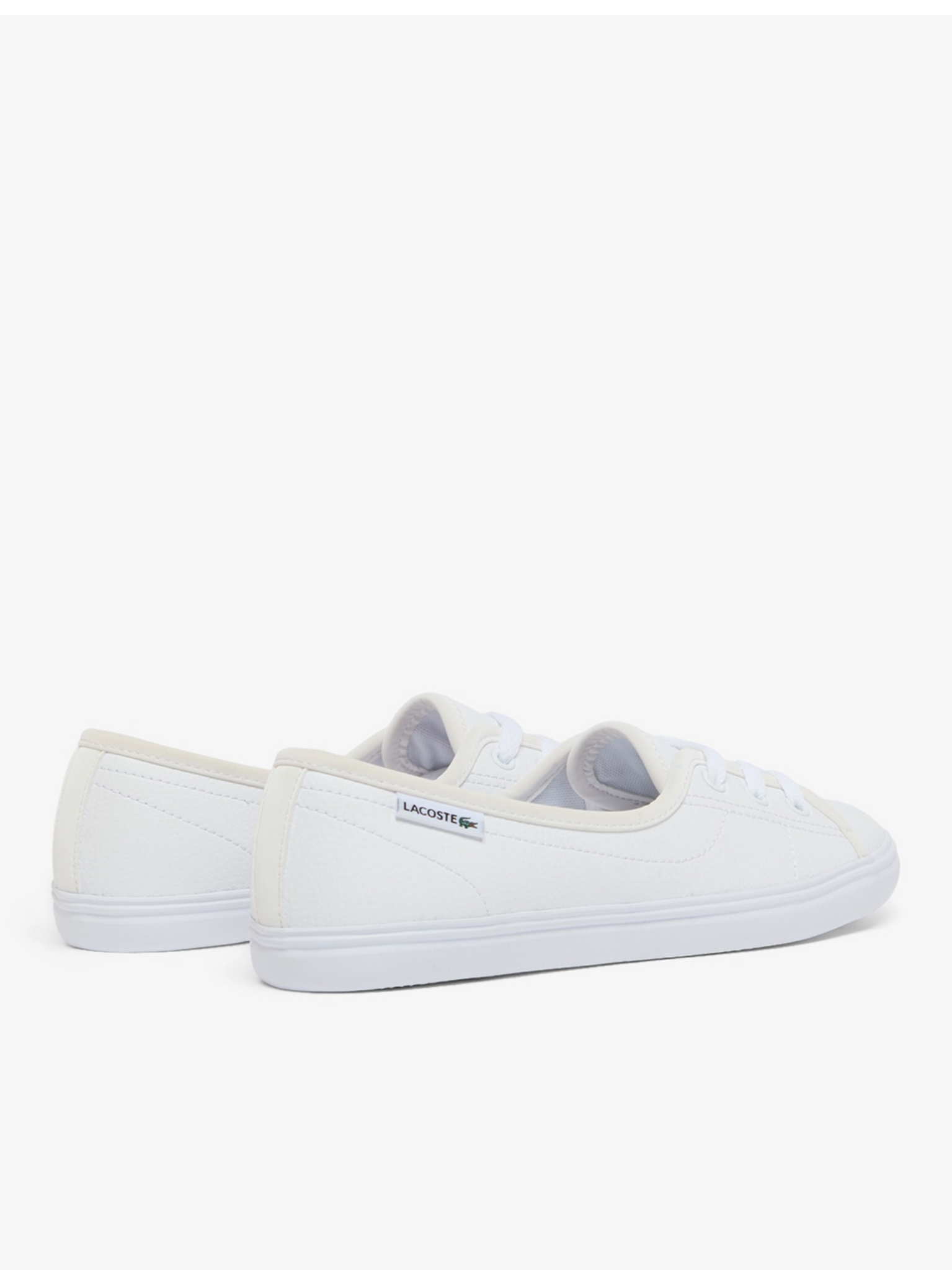 LACOSTE WOMEN Median LTH Leather Sneakers White