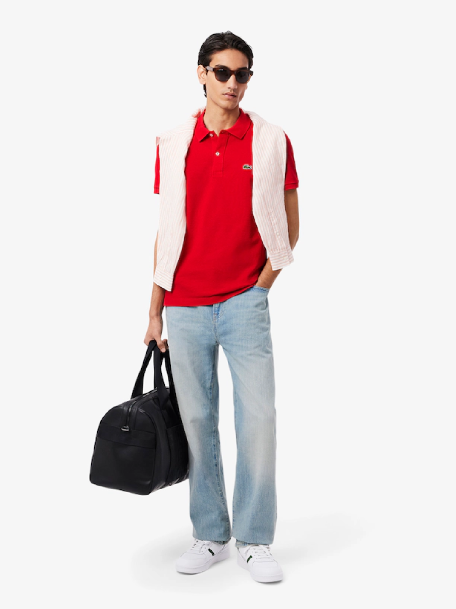 LACOSTE Slim Fit L.12.12 Original Polo Shirt Rouge Red