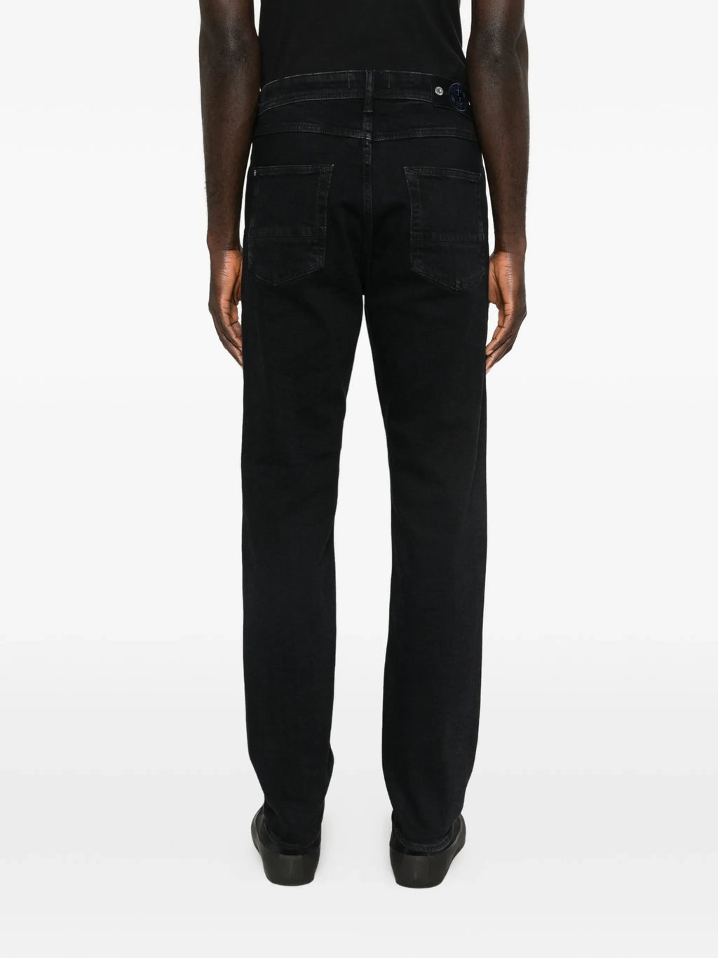 STONE ISLAND Logo Patch Slim Fit Jeans Black