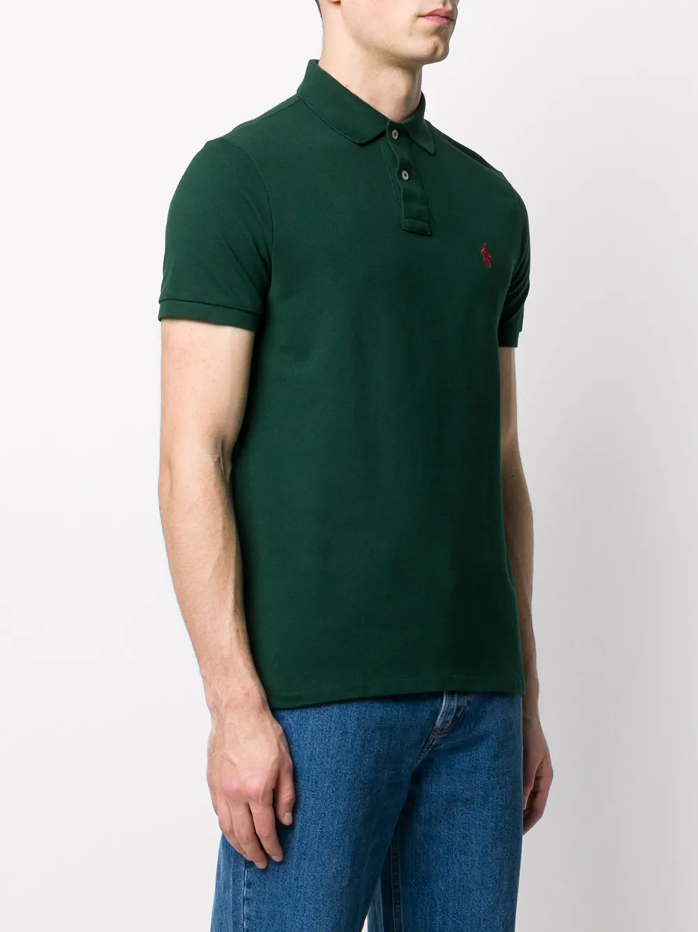 RALPH LAUREN The Iconic Mesh Polo Shirt College Green