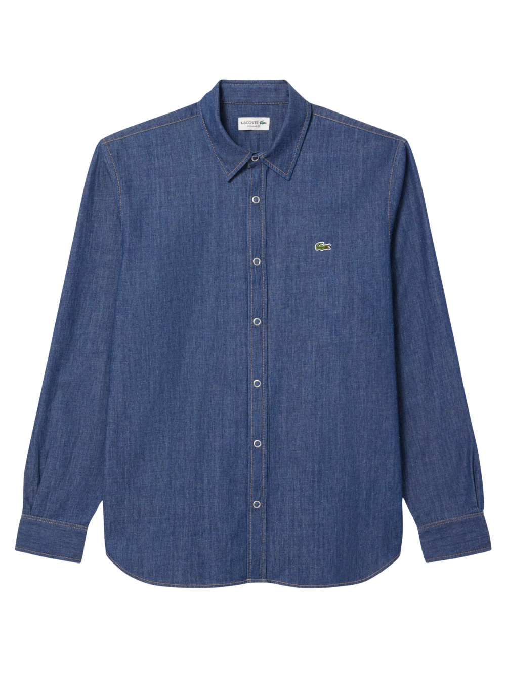 LACOSTE Regular Fit Lightweight Denim Shirt Blue