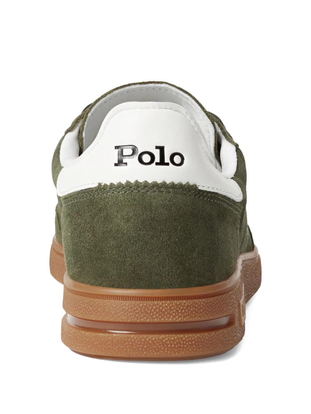 RALPH LAUREN Bedford Suede Sneaker Armadillo/Deckwash White