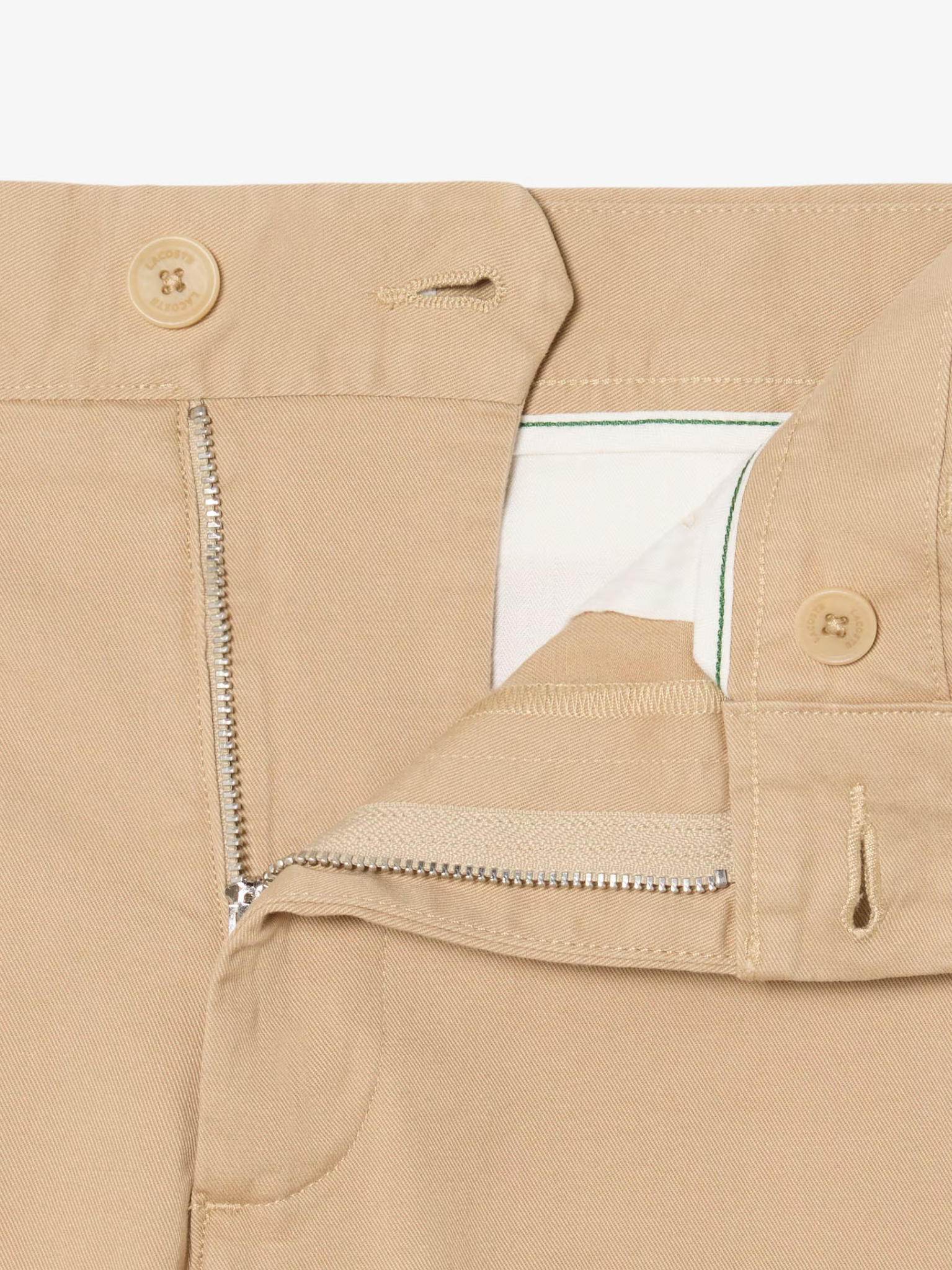 LACOSTE Slim Fit Stretch Twill Chino Pants Beige
