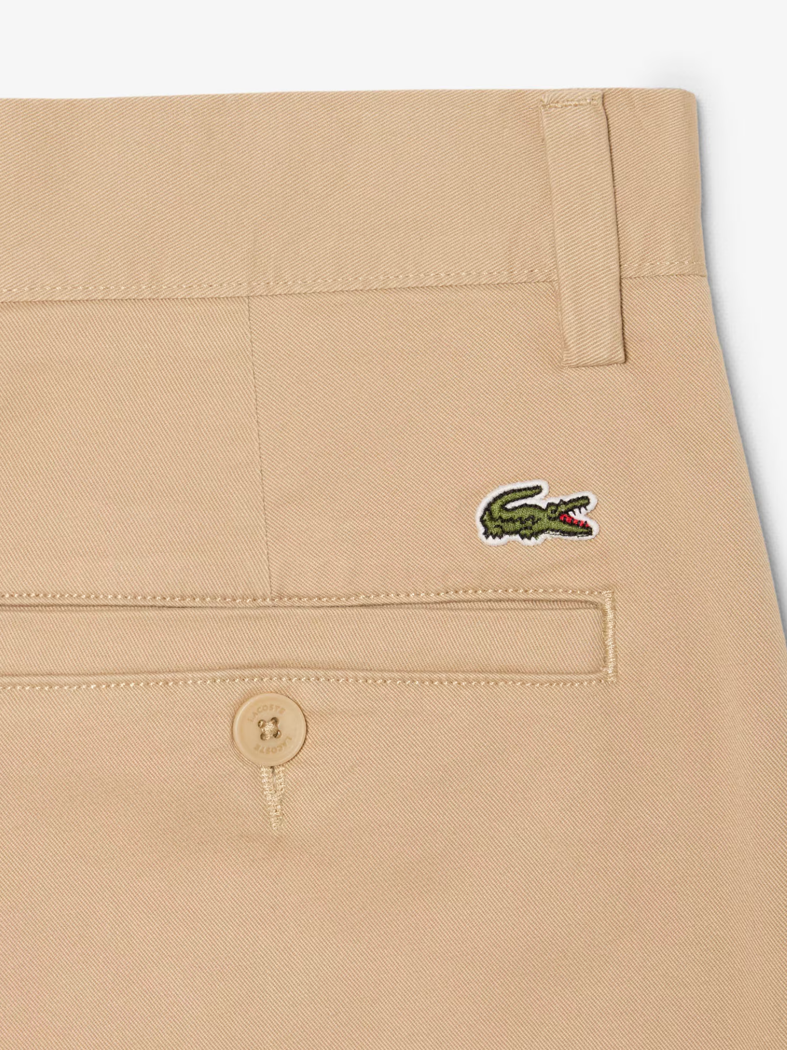 LACOSTE Slim Fit Stretch Twill Chino Pants Beige