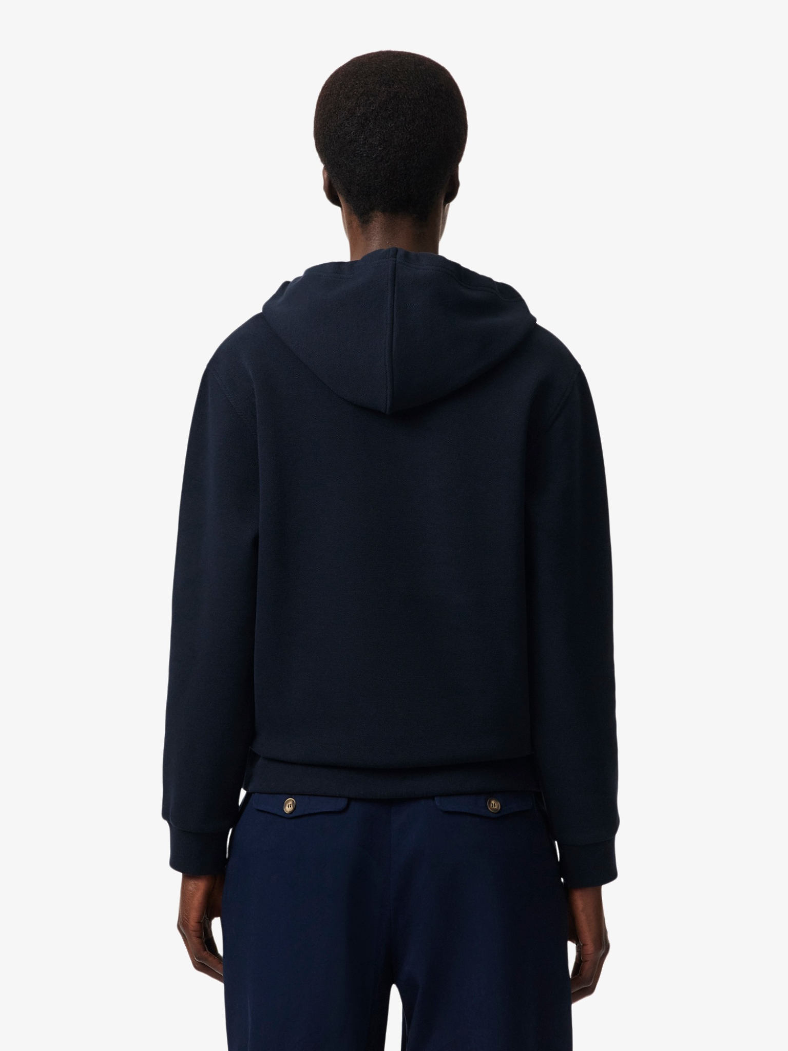 LACOSTE WOMEN Piqué Hoodie Navy Blue