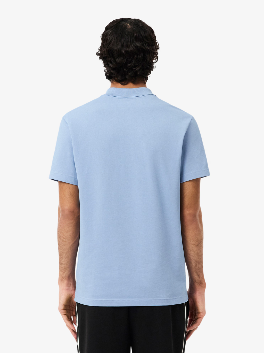 LACOSTE Regular Fit Cotton Blend Polo Shirt Light Blue