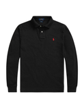 RALPH LAUREN Slim Fit Mesh Long-Sleeve Polo Black
