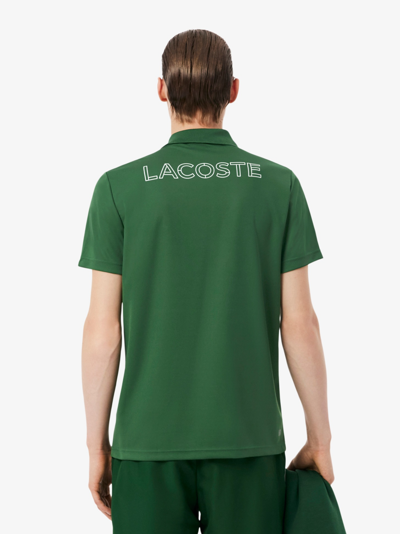 LACOSTE Ultra Dry Print Sport Polo Shirt Pine Green