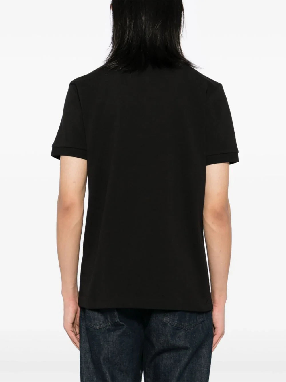 BOSS Paule 4 Logo Patch Pique Polo Shirt Black