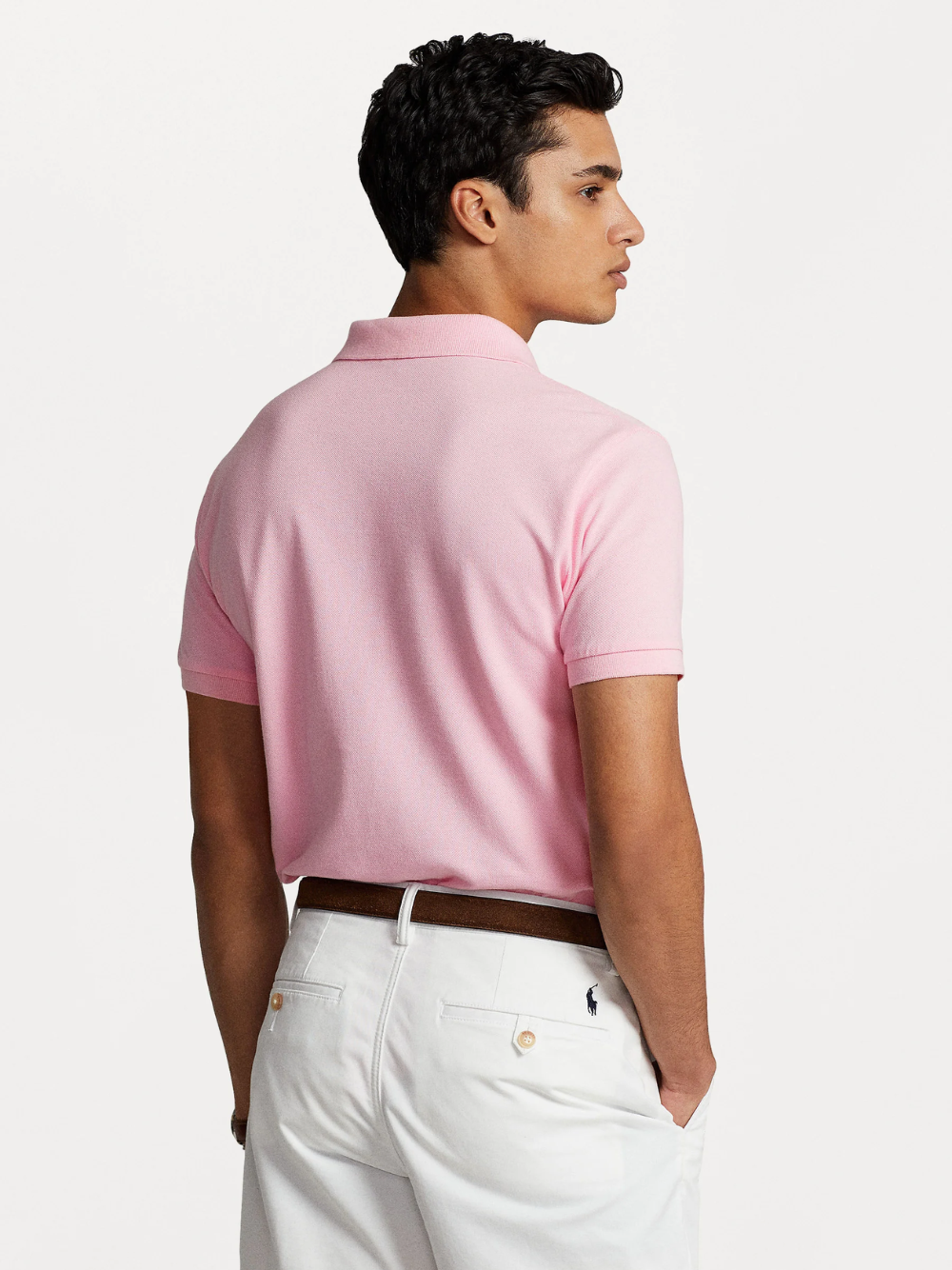 RALPH LAUREN The Iconic Custom Slim Fit Mesh Polo Terrace Pink