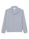 LACOSTE Oversized Wool Blend Overshirt Light Grey