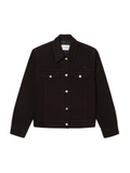 LACOSTE WOMEN Slim Fit Buttoned Denim Jacket Brown