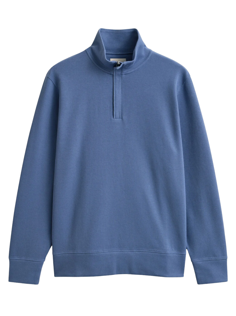 GANT Light Sacker Rib Half-Zip Sweatshirt Faded Denim