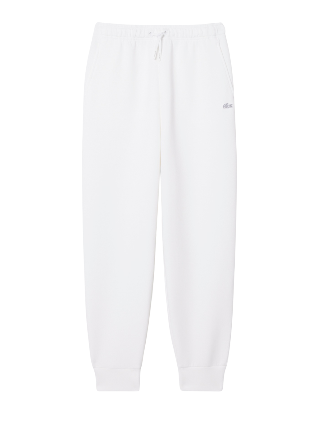 LACOSTE WOMEN Double Face Jersey Sweatpants White