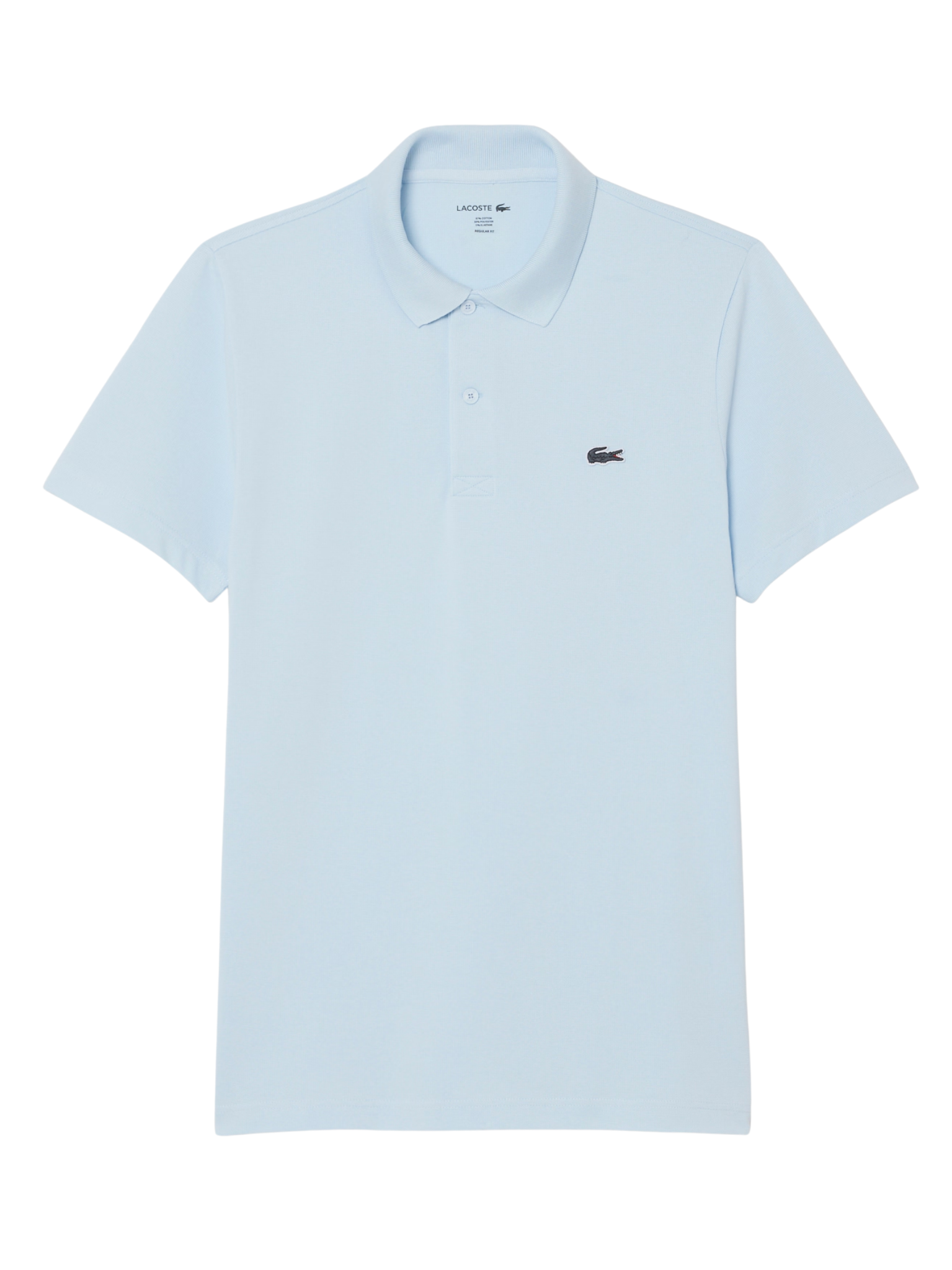 LACOSTE Regular Fit Cotton Blend Polo Shirt Light Blue