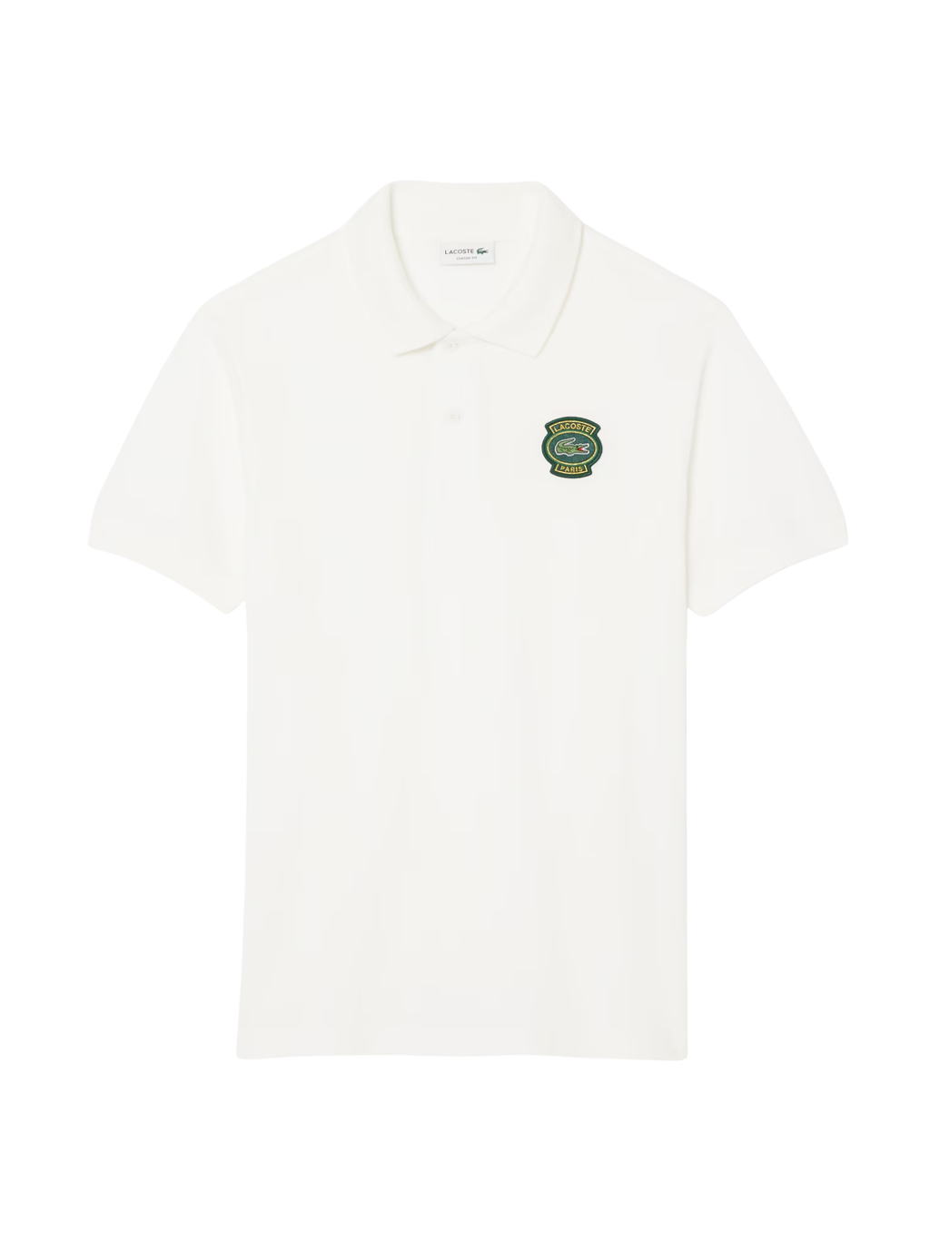 LACOSTE Classic Fit Petit Piqué Badge Polo Shirt White