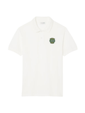 LACOSTE Classic Fit Petit Piqué Badge Polo Shirt White